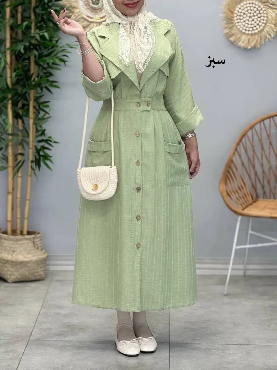 3403-مانتو کفتان مونا